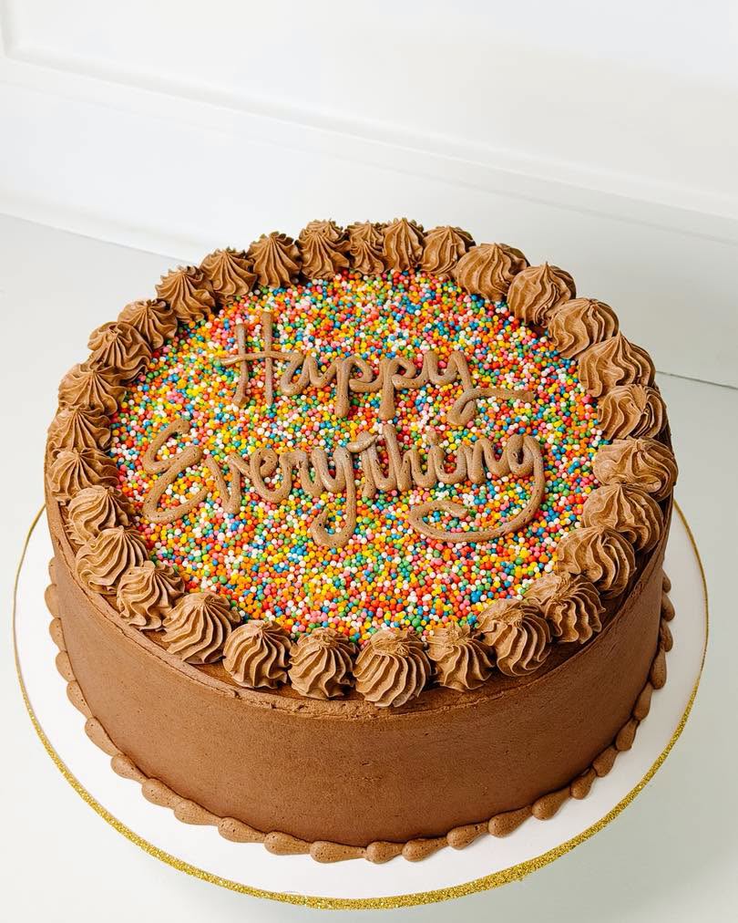Chocolate sprinkle celebration cake